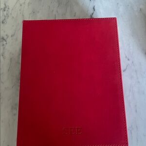 Vibrant Red Leather Glasses Holder